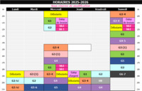 Planning des cours 